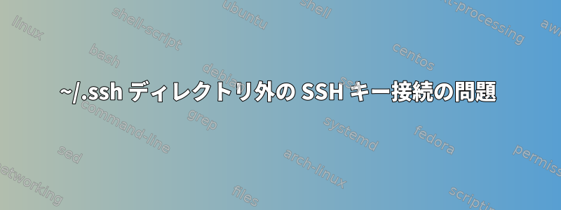 ~/.ssh ディレクトリ外の SSH キー接続の問題