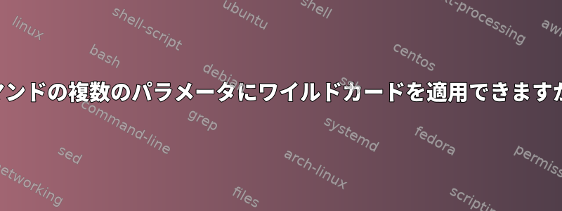 コマンドの複数のパラメータにワイルドカードを適用できますか？