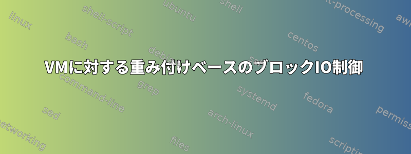 VMに対する重み付けベースのブロックIO制御