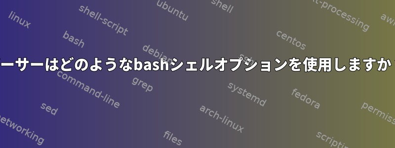 パーサーはどのようなbashシェルオプションを使用しますか？