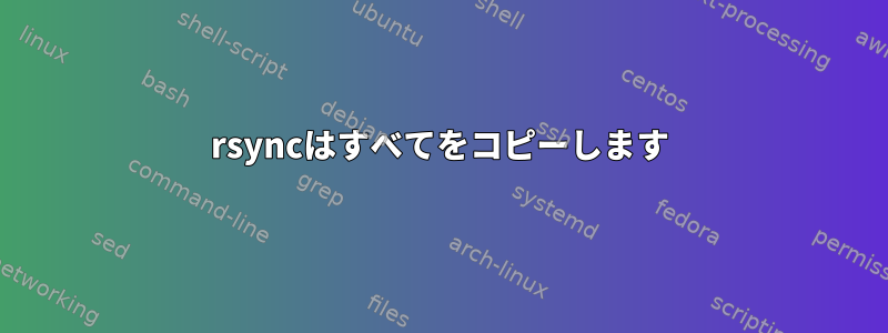 rsyncはすべてをコピーします