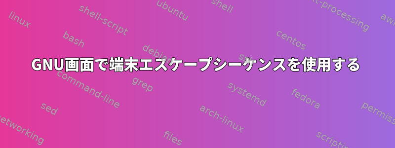 GNU画面で端末エスケープシーケンスを使用する