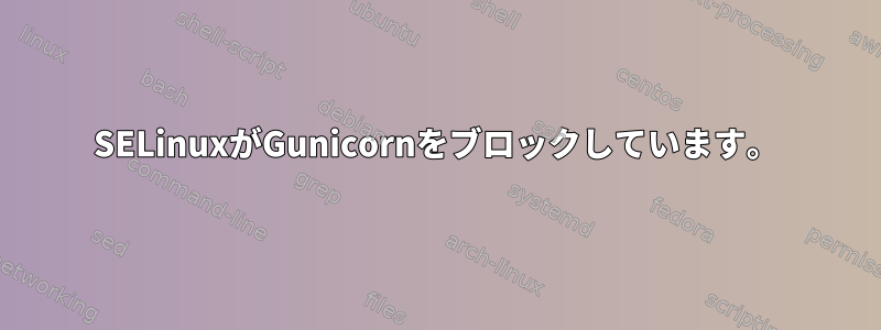 SELinuxがGunicornをブロックしています。