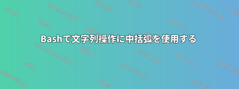 Bashで文字列操作に中括弧を使用する