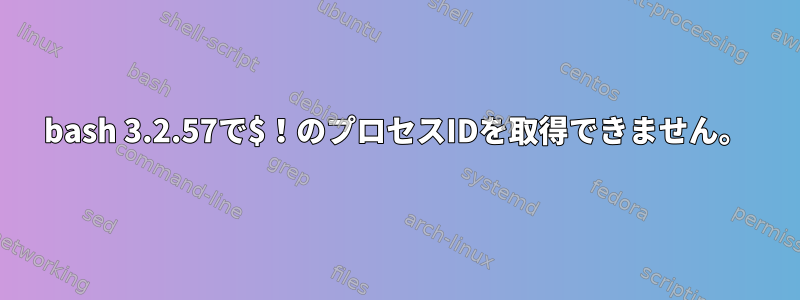 bash 3.2.57で$！のプロセスIDを取得できません。