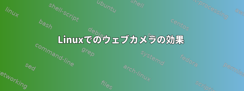 Linuxでのウェブカメラの効果