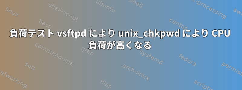 負荷テスト vsftpd により unix_chkpwd により CPU 負荷が高くなる