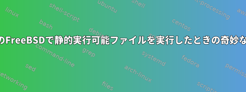 以前のFreeBSDで静的実行可能ファイルを実行したときの奇妙な動作