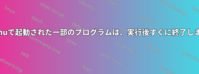 Dmenuで起動された一部のプログラムは、実行後すぐに終了します。