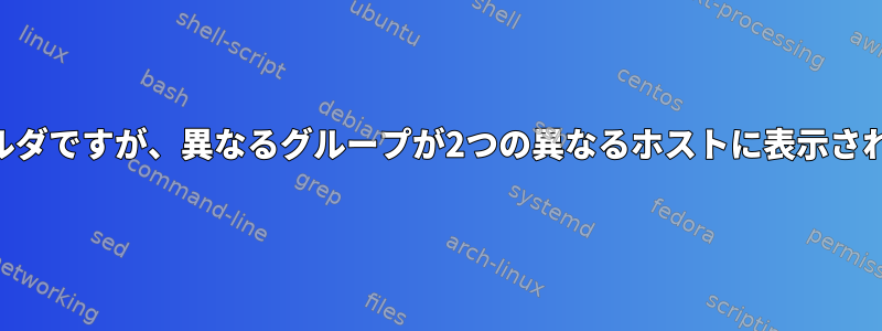 同じNAS、同じフォルダですが、異なるグループが2つの異なるホストに表示されるのはなぜですか？