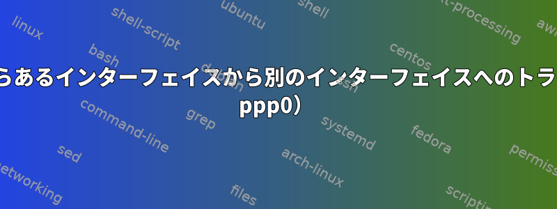 ポート8080および5000からあるインターフェイスから別のインターフェイスへのトラフィック（wlp3s0b1&gt; ppp0）