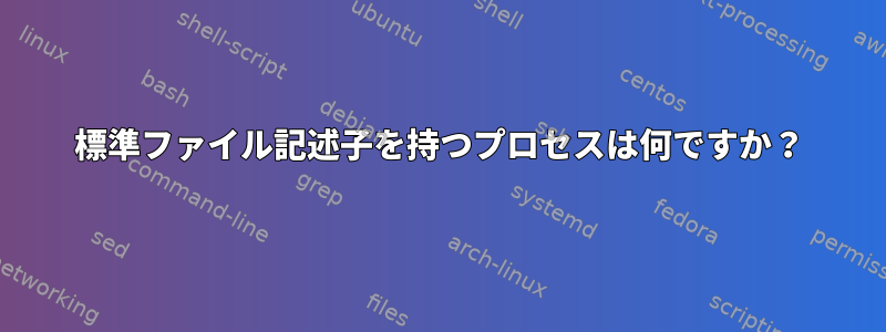 標準ファイル記述子を持つプロセスは何ですか？