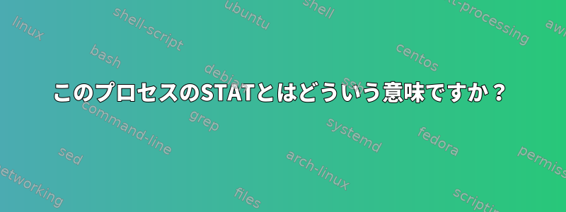 このプロセスのSTATとはどういう意味ですか？