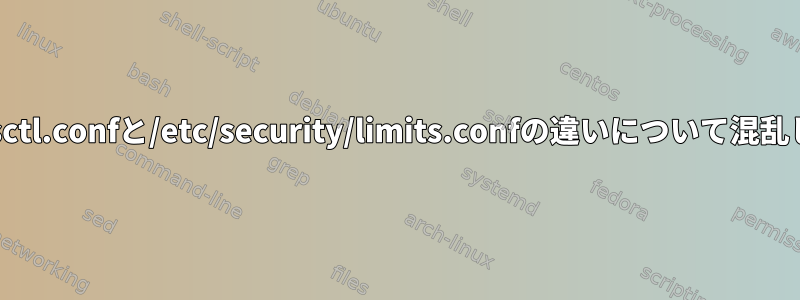 /etc/sysctl.confと/etc/security/limits.confの違いについて混乱している