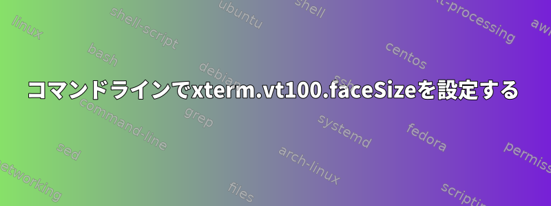 コマンドラインでxterm.vt100.faceSizeを設定する