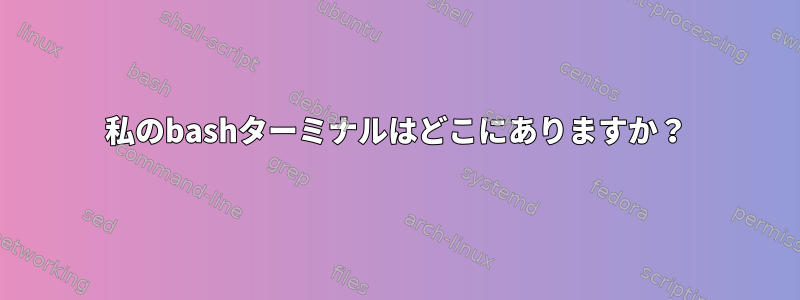 私のbashターミナルはどこにありますか？