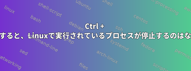 Ctrl + cを2回入力すると、Linuxで実行されているプロセスが停止するのはなぜですか？