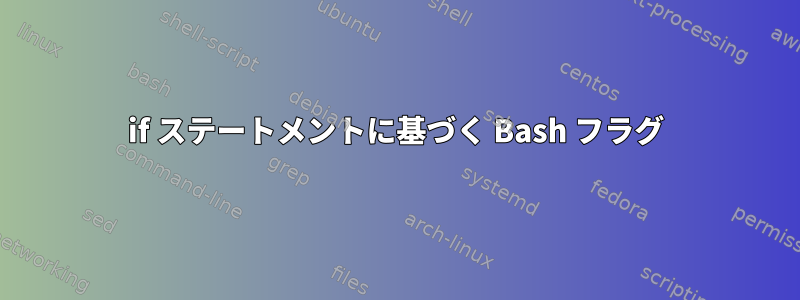 if ステートメントに基づく Bash フラグ