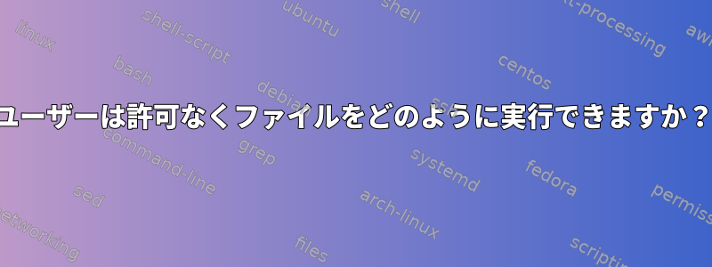 ユーザーは許可なくファイルをどのように実行できますか？