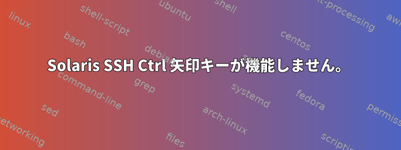 Solaris SSH Ctrl 矢印キーが機能しません。