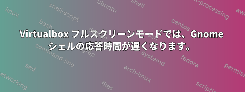 Virtualbox フルスクリーンモードでは、Gnome シェルの応答時間が遅くなります。