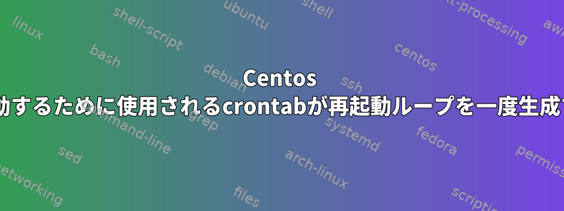 Centos 7.8でサーバーを再起動するために使用されるcrontabが再起動ループを一度生成するのはなぜですか？