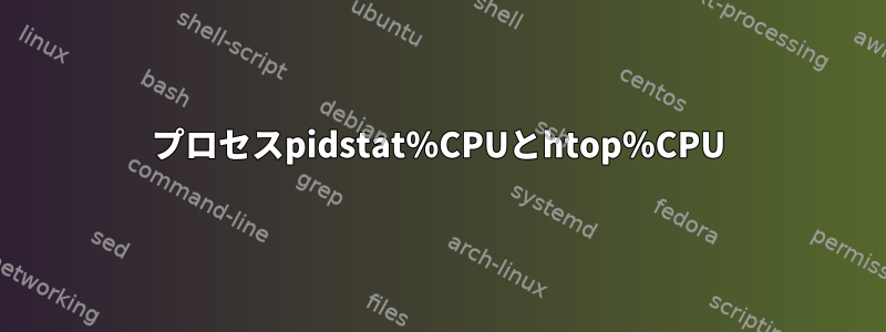 プロセスpidstat％CPUとhtop％CPU