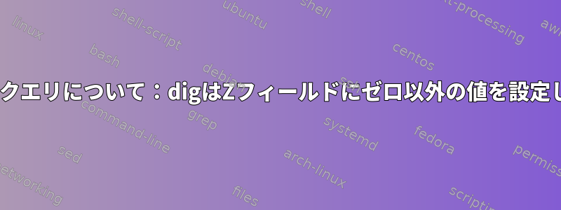 digのDNSクエリについて：digはZフィールドにゼロ以外の値を設定しますか？