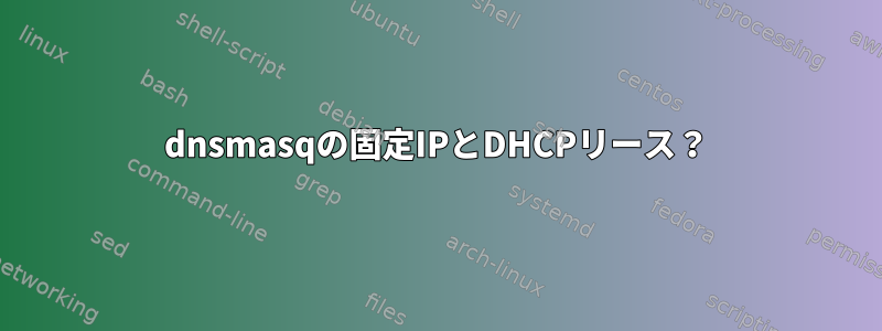 dnsmasqの固定IPとDHCPリース？