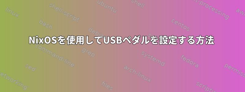 NixOSを使用してUSBペダルを設定する方法