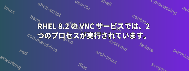 RHEL 8.2 の VNC サービスでは、2 つのプロセスが実行されています。