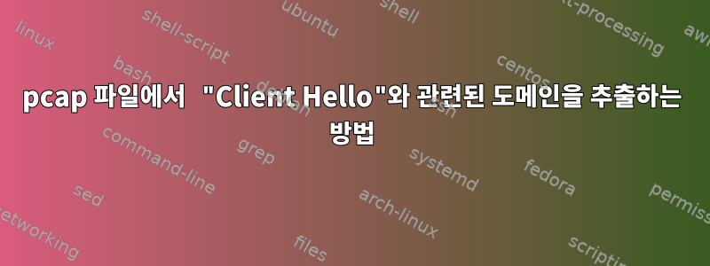 pcap 파일에서 "Client Hello"와 관련된 도메인을 추출하는 방법