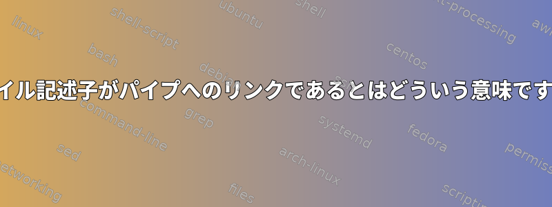 ファイル記述子がパイプへのリンクであるとはどういう意味ですか？