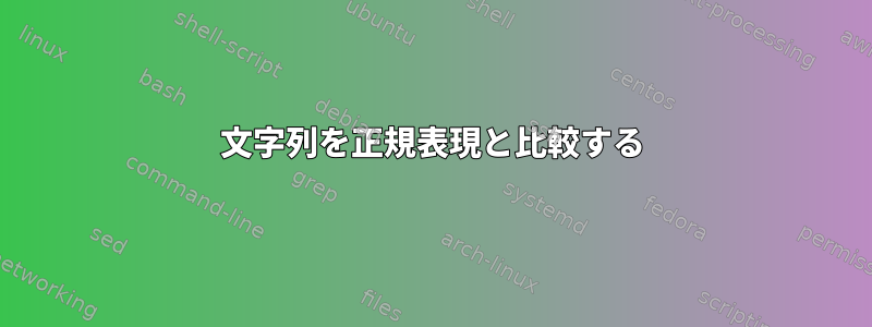 文字列を正規表現と比較する