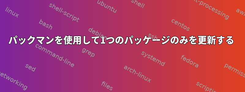 パックマンを使用して1つのパッケージのみを更新する