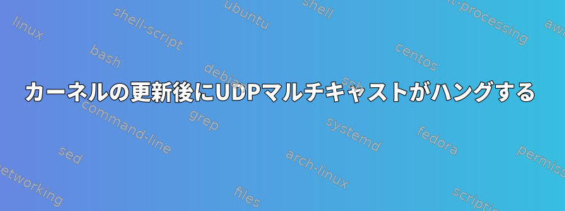 カーネルの更新後にUDPマルチキャストがハングする