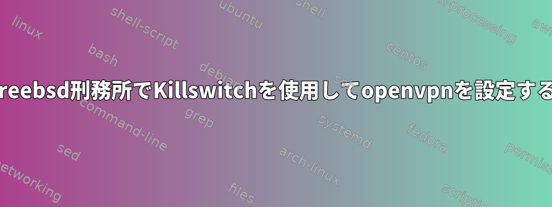 freebsd刑務所でKillswitchを使用してopenvpnを設定する