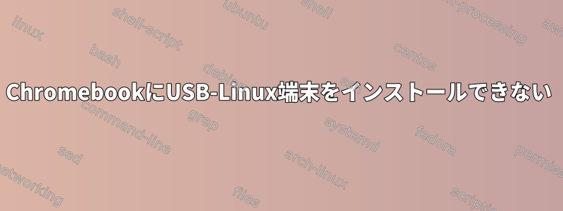 ChromebookにUSB-Linux端末をインストールできない