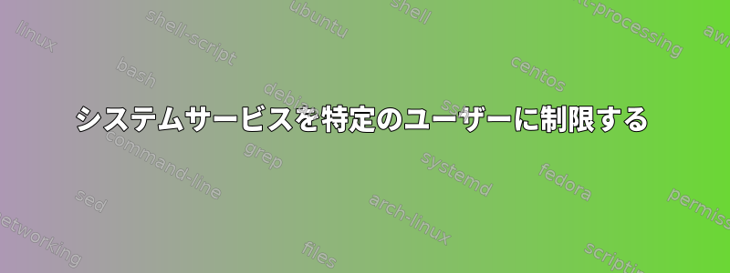 システムサービスを特定のユーザーに制限する