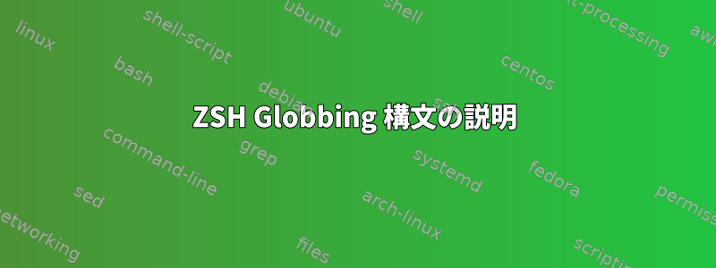 ZSH Globbing 構文の説明