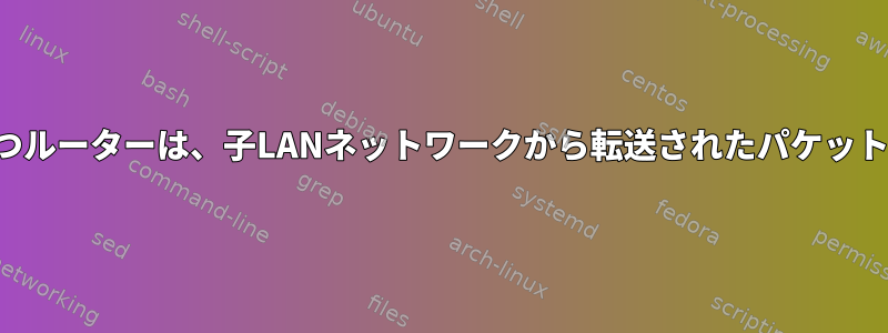 ファイアウォールを持つルーターは、子LANネットワークから転送されたパケットをブロックしますか？