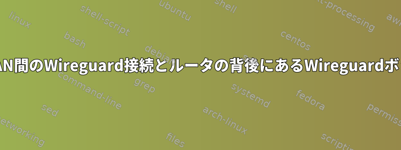 2つのLAN間のWireguard接続とルータの背後にあるWireguardボックス