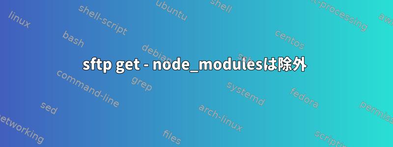 sftp get - node_modulesは除外