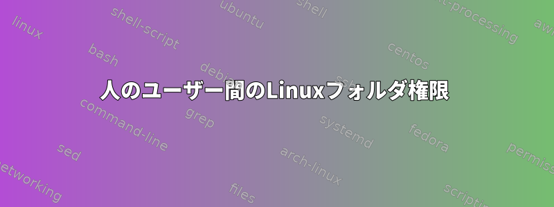 2人のユーザー間のLinuxフォルダ権限