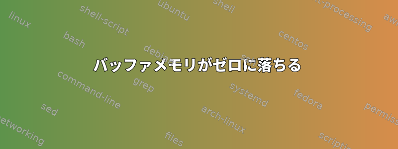 バッファメモリがゼロに落ちる