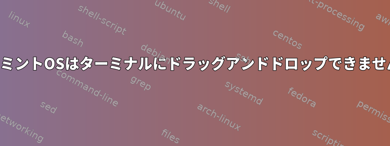 ペパーミントOSはターミナルにドラッグアンドドロップできませんか？