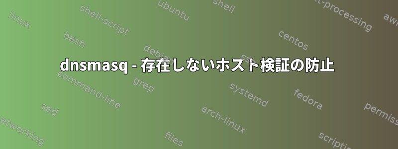 dnsmasq - 存在しないホスト検証の防止