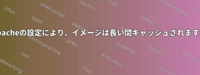 Apacheの設定により、イメージは長い間キャッシュされます。