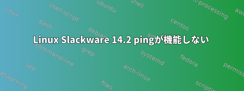 Linux Slackware 14.2 pingが機能しない