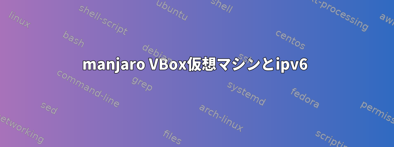 manjaro VBox仮想マシンとipv6